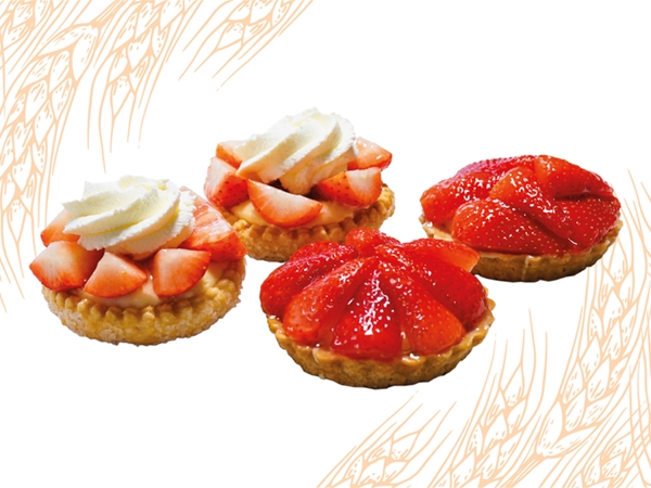 Aardbeienvlaaitje&nbsp;zanddeeg bodem 8 cm met slagroom